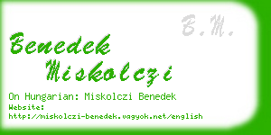 benedek miskolczi business card